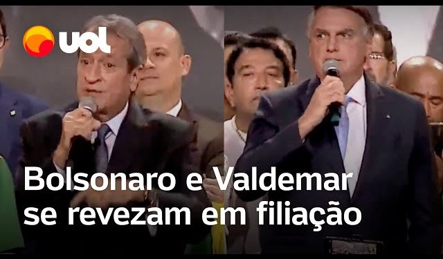 Valdemar e Bolsonaro se revezam em filiação para não desobedecer a Moraes