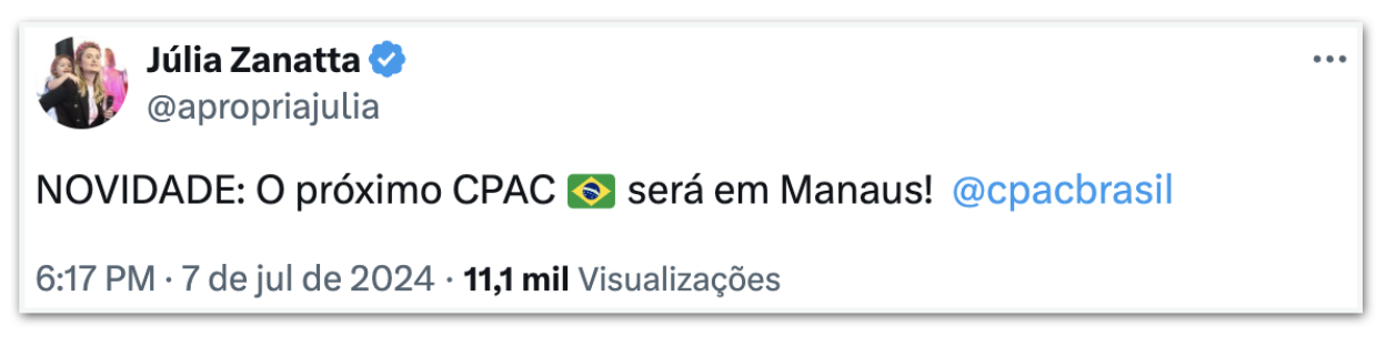 1720445141 108 Cpac de 2025 sera em Manaus antes da COP30 em - JORNAL DA TARDE