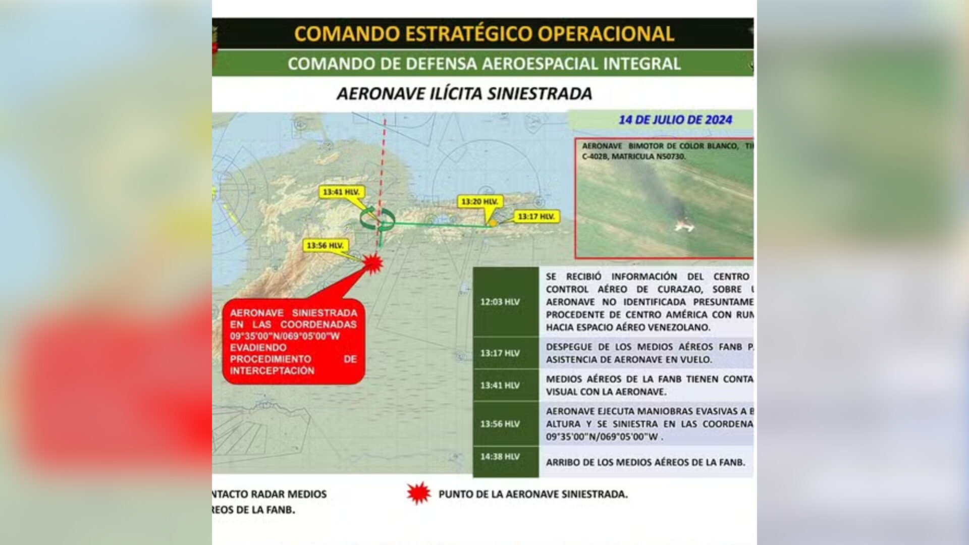 1721154386 256 Aviao com matricula brasileira e abatido pela Forca Aerea da.jp - JORNAL DA TARDE