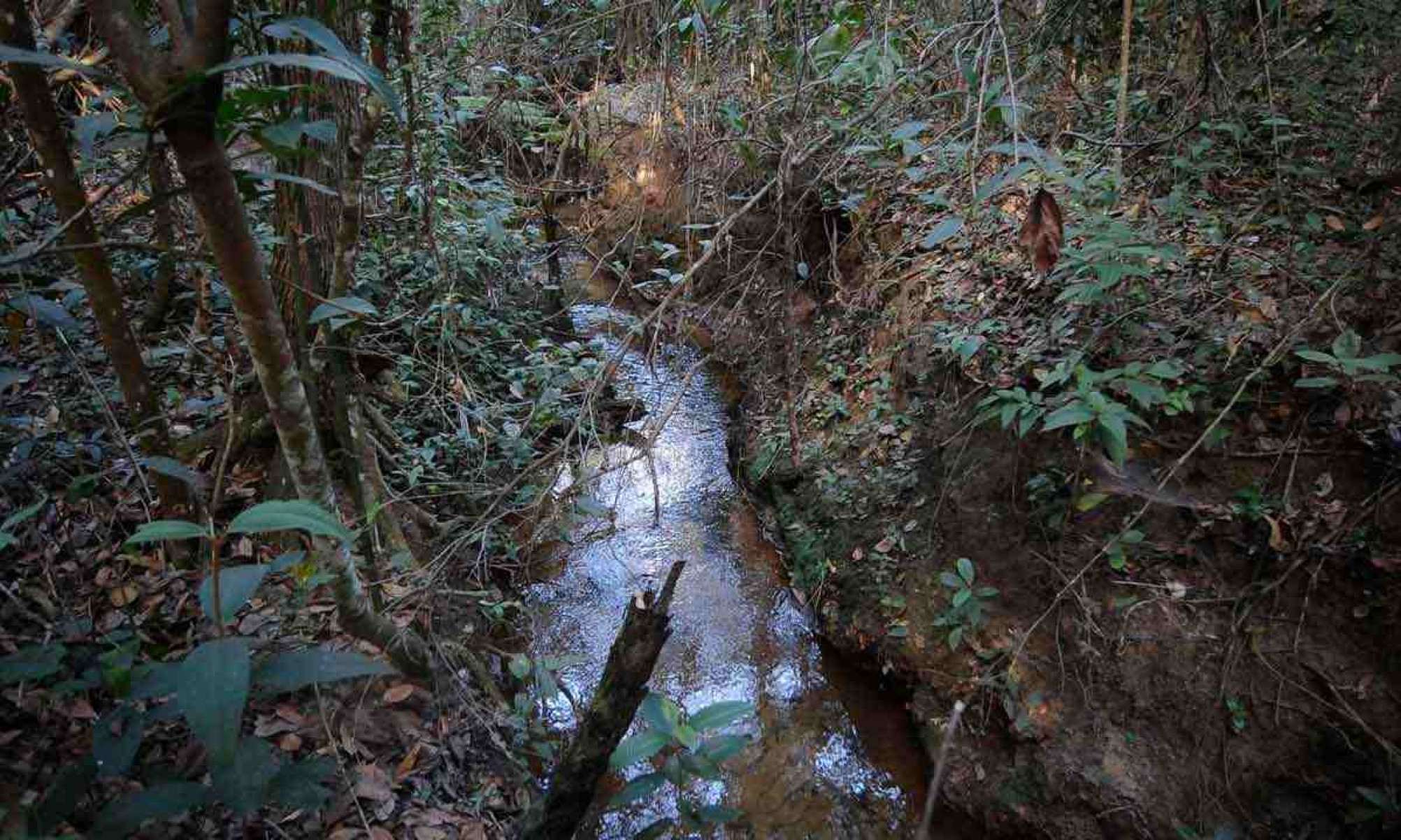 Primeiro ponto em que Água do rio corre está 5,2km abaixo da Nascente original