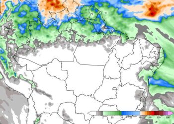 Chuva continua intensa nas regiões Norte e Nordeste do Brasil