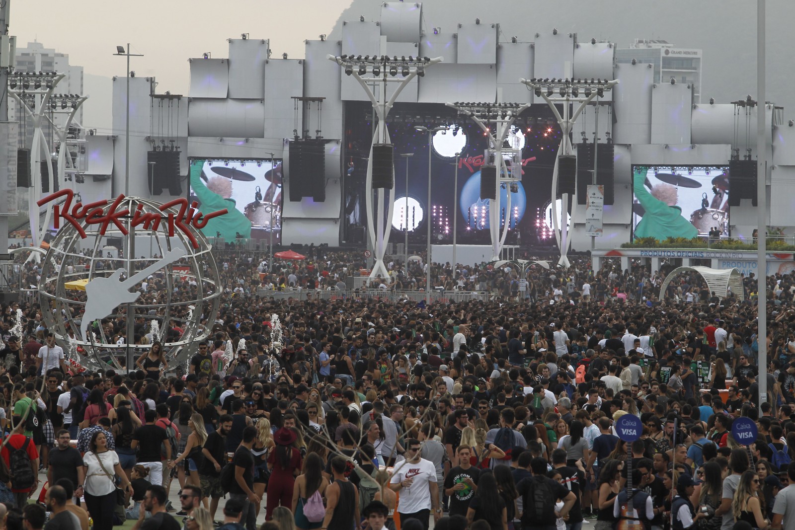 No Rock in Rio VII, realizado em 2017, o festival passou a ser realizado em outro local da Barra da Tijuca. Desta vez, no Parque Olímpico do Rio de Janeiro, sediado na Avenida Embaixador Abelardo Bueno — Foto: Pedro Teixeira / O Globo