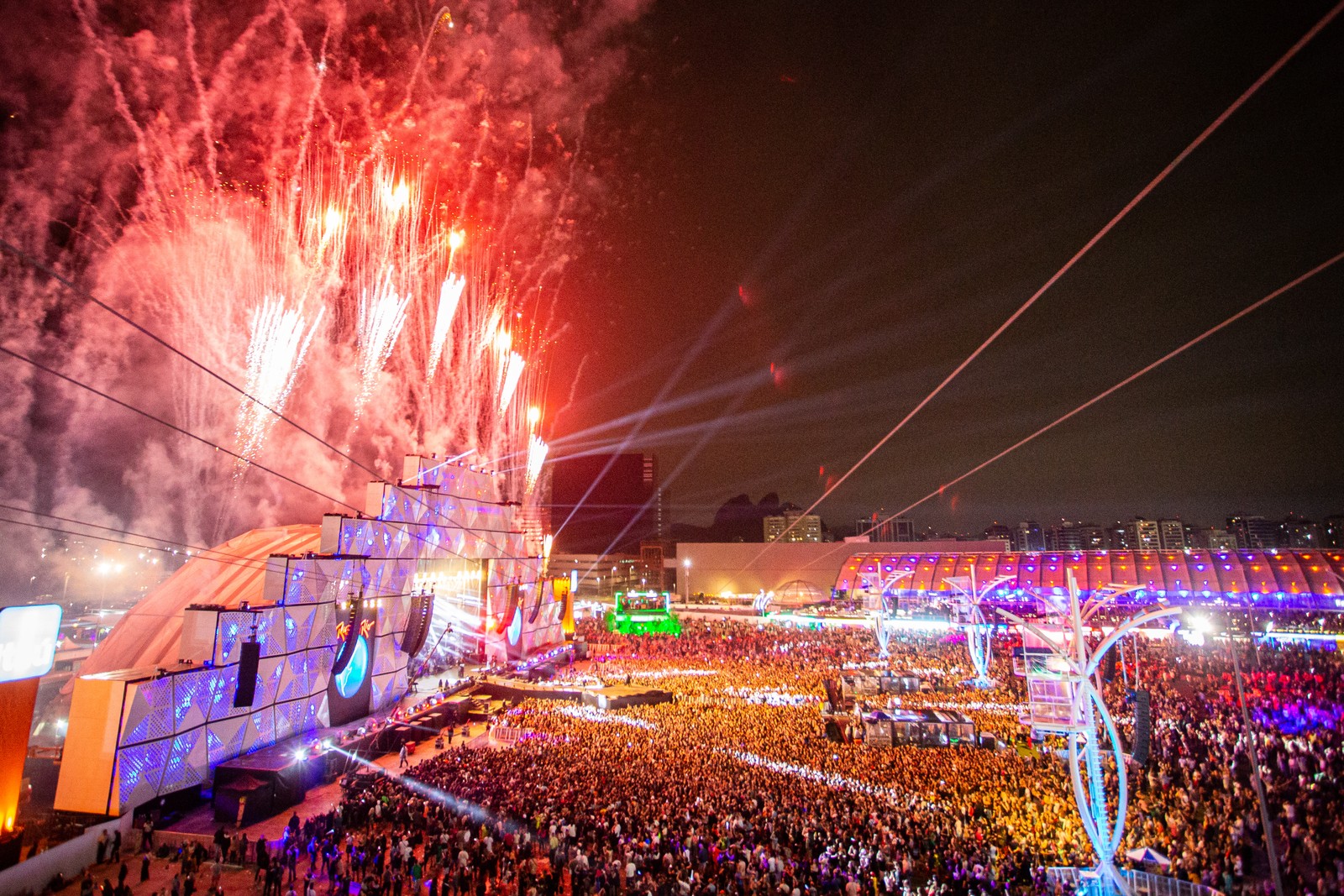 No Rock in Rio VI, realizado em 2022, o evento permaneceu no Parque Olímpico da Barra, no Rio de Janeiro — Foto: Hermes de Paula / Agência O Globo