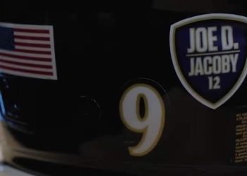 Baltimore Ravens Honoring Joe D’Alessandris and Jacoby Jones with Helmet Decal