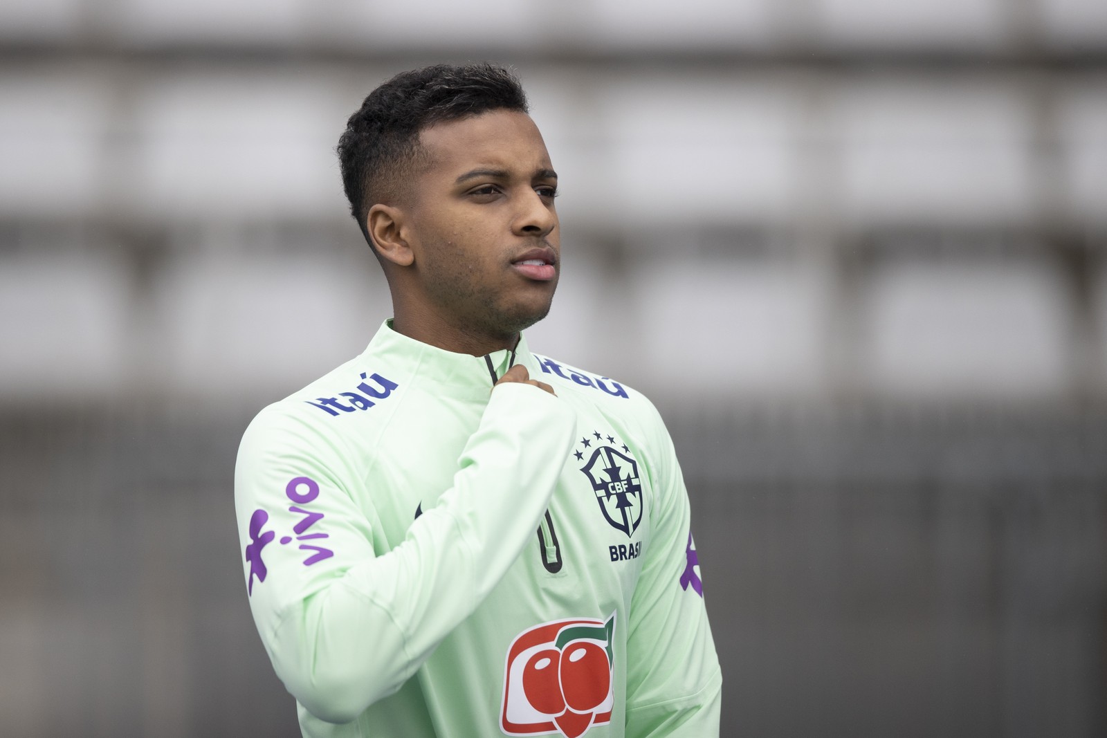 O atacante Rodrygo foi chamado por Dorival — Foto: Lucas Figueiredo