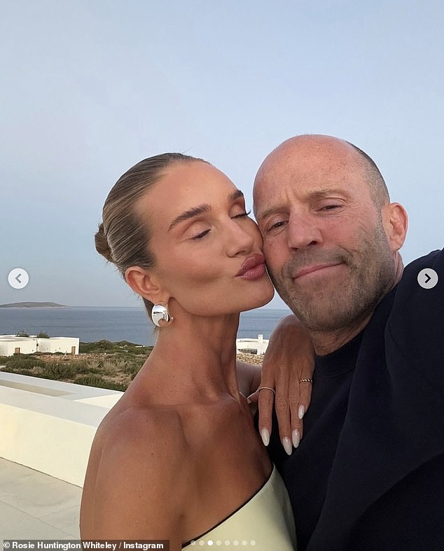 The model, 37, also praised her fiancé Jason Statham as she described him as her 'backbone of strength and support'