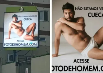 Prefeitura alega pornografia e retira outdoor com homem de cueca em SC