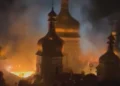 'Um dos locais cristãos mais sagrados em chamas' após ataque russo a Kyiv