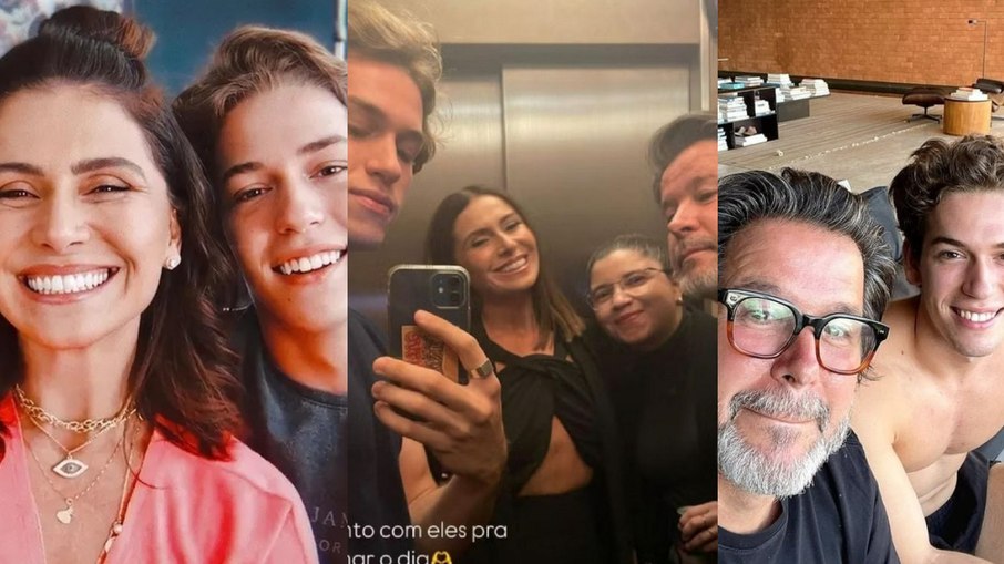 Giovanna Antonelli, Murilo Benício e Pietro Antonelli,