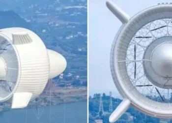 China testa sistema eólico com dirigível gigante em grande altitude