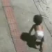Bebê engatinhando sozinha na rua é salva por motoqueiro no ES