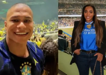 Ex de Jojo é flagrado com mãe de Vini Jr. em jogo do Brasil na Copa