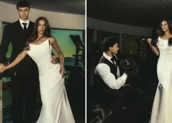 Filho de Carla Perez e Xanddy anuncia casamento e surpreende com ensaio em academia