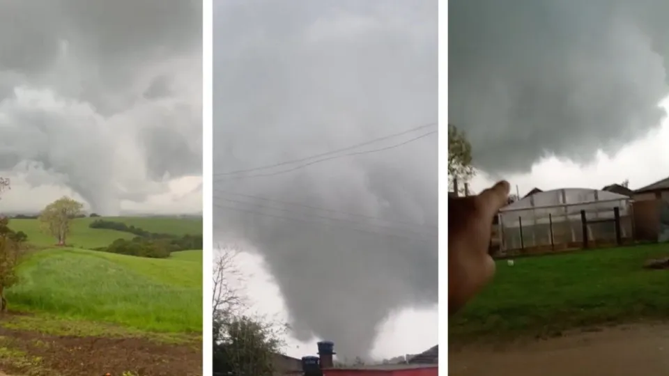 Tornado destrói casa no RS: