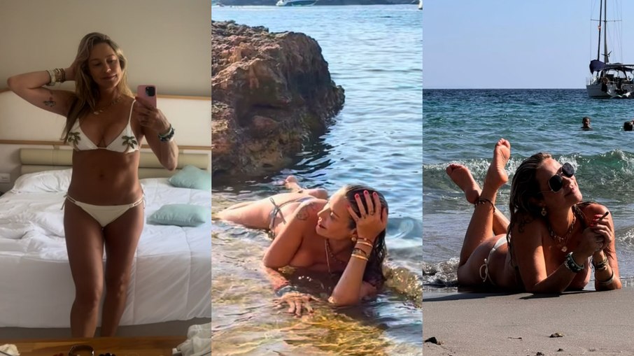 Luana Piovani curte praia de nudismo em Ibiza