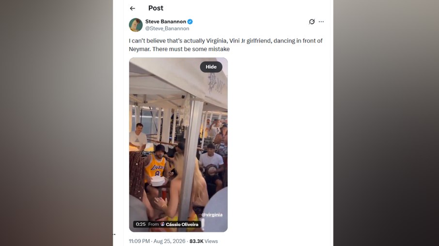 Fãs de Vini Jr. repercutem vídeo antigo de Virginia Fonseca e Neymar Jr.
