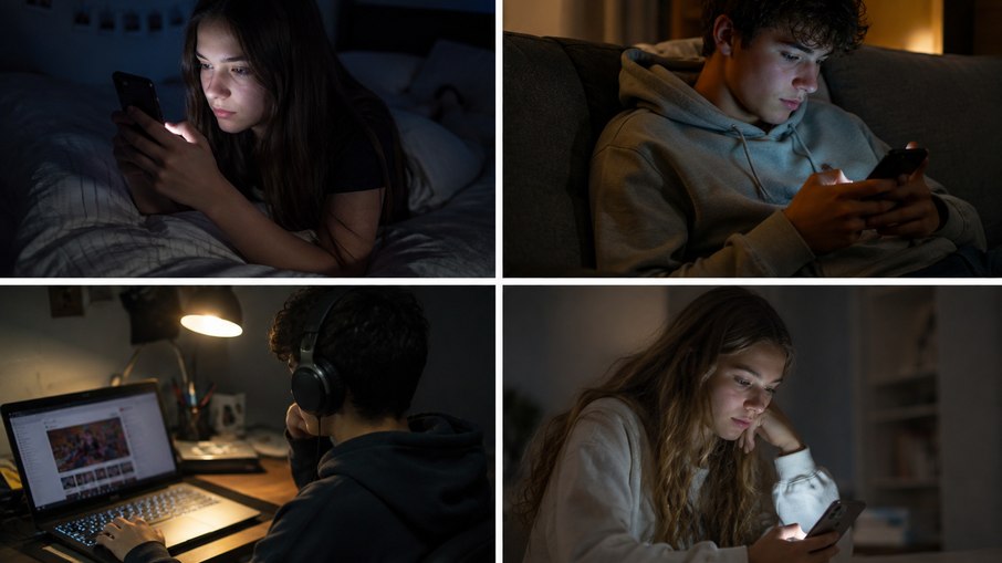 Crianças e adolescentes passam horas a fio nos aplicativos da Meta Crianças e adolescentes passam horas a fio nos aplicativos da Meta