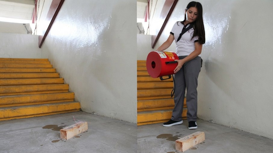 Ángela Karime Venegas, de 16 anos, desenvolveu o Vortex Tech, extintor acústico que usa ondas sonoras de baixa frequência para apagar as chamas