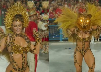 Paolla Oliveira durante o Carnaval 2024.