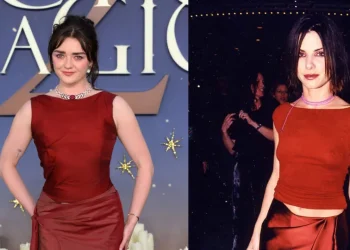 Maisie Williams recria look de Sandra Bullock usado em première de 1999