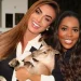 Nicole Bahls batiza cabrito de Vini Jr. e recebe mãe do jogador: