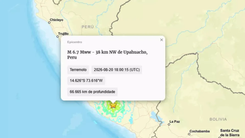 Terremoto de magnitude 6,7 atinge o Peru e é sentido em várias regiões