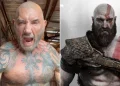 Dave Bautista mostra músculos para viver Kratos em