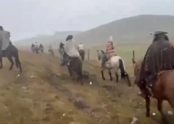 Serra do Rio Grande do Sul registra neve e temperatura próxima de 0°C