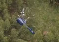 Bombeiros encontram destroços de helicóptero e confirmam cinco mortes