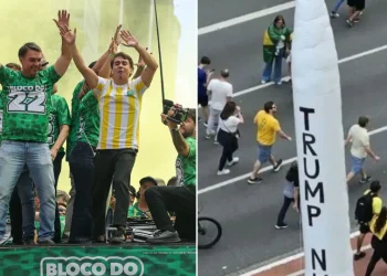 Apoiadores de Flávio pedem ataque nuclear de Trump contra o Brasil